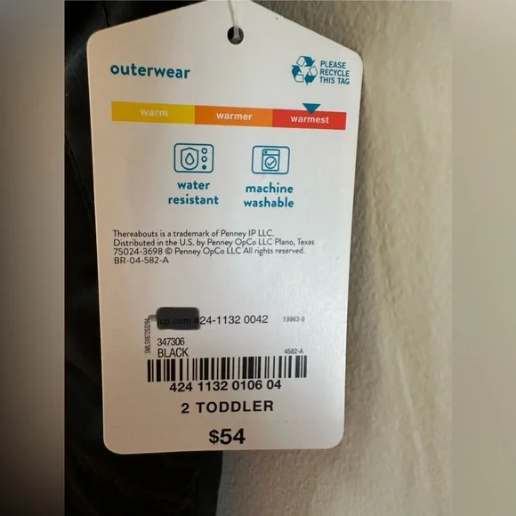 Thereabouts Toddler Unisex Black Snow Bibs NWT Various Sizes - Picture 6 of 9